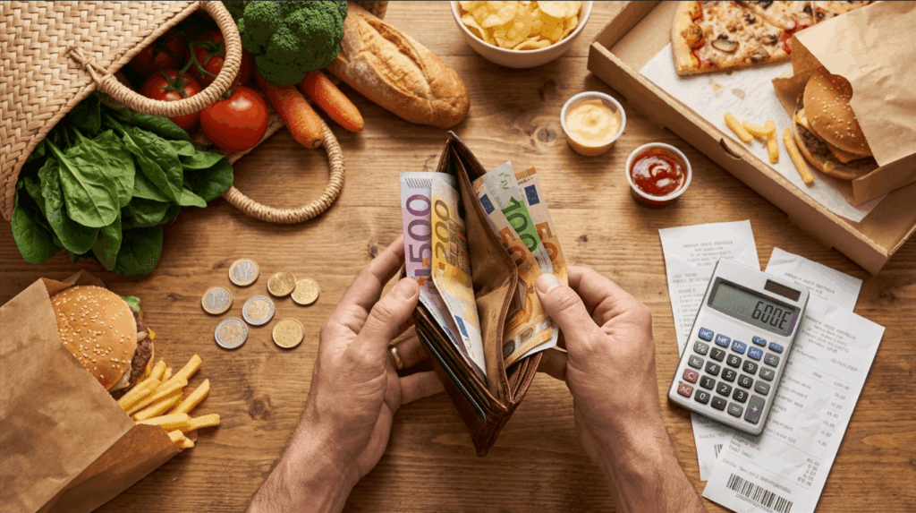 cuanto gasta una persona en comida al mes